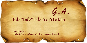 Göbölös Aletta névjegykártya
