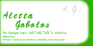 aletta gobolos business card